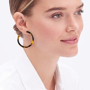 J. Crew Tortoise Hoop Earrings